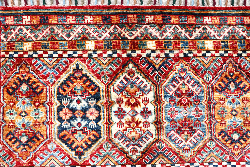 Multi Colored Kazak 5' 7 x 7' 9 - No. 61250 - ALRUG Rug Store