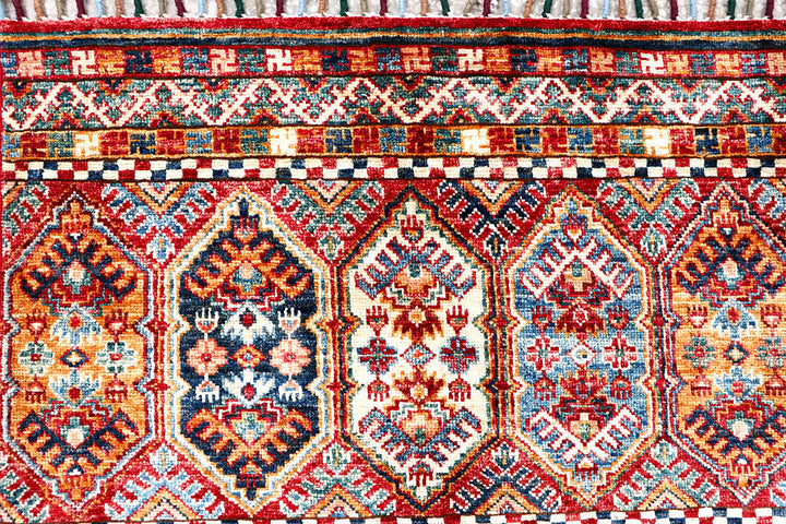 Multi Colored Kazak 5' 7 x 7' 9 - No. 61250 - ALRUG Rug Store