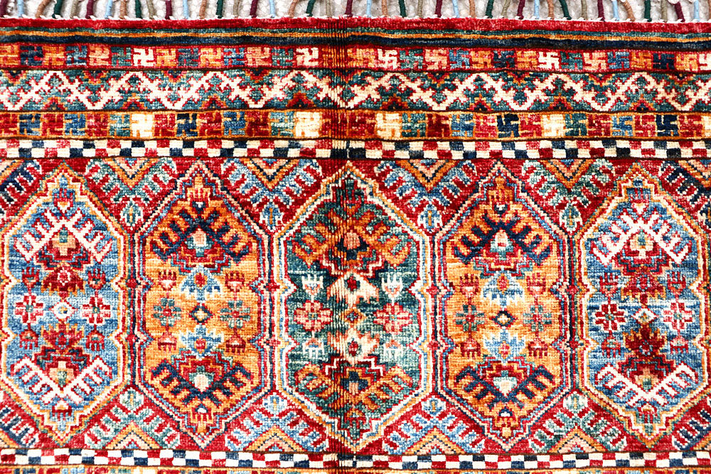 Multi Colored Kazak 5' 7 x 7' 9 - No. 61250 - ALRUG Rug Store