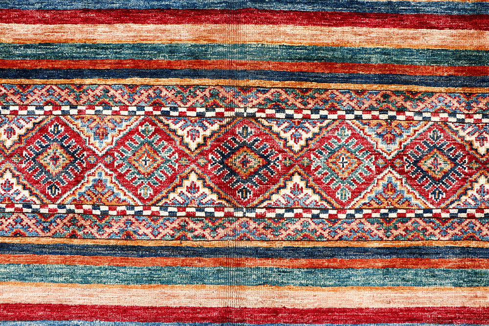Multi Colored Kazak 5' 7 x 7' 9 - No. 61250 - ALRUG Rug Store