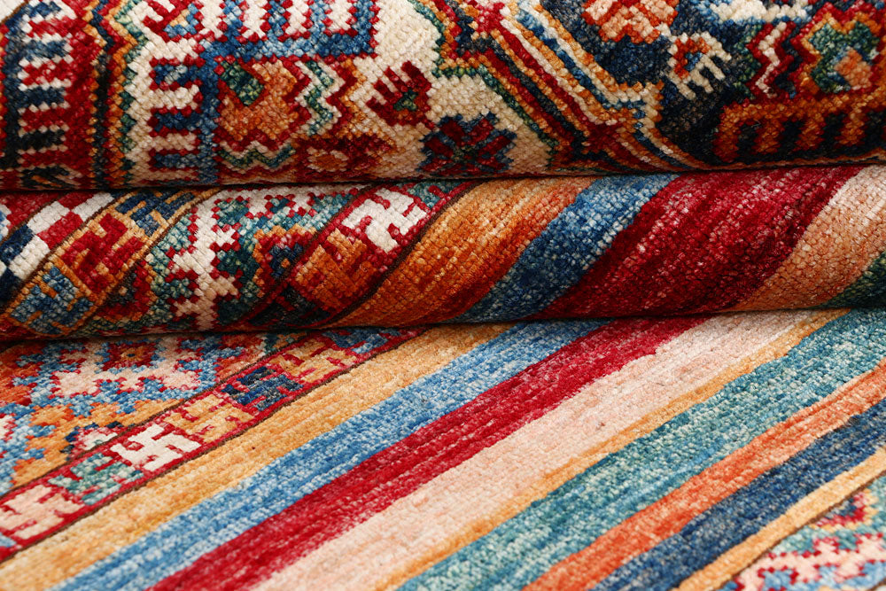 Multi Colored Kazak 5' 7 x 7' 9 - No. 61250 - ALRUG Rug Store
