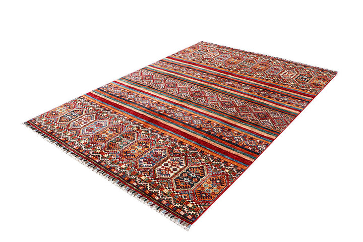 Multi Colored Kazak 5' 7 x 7' 9 - No. 61250 - ALRUG Rug Store