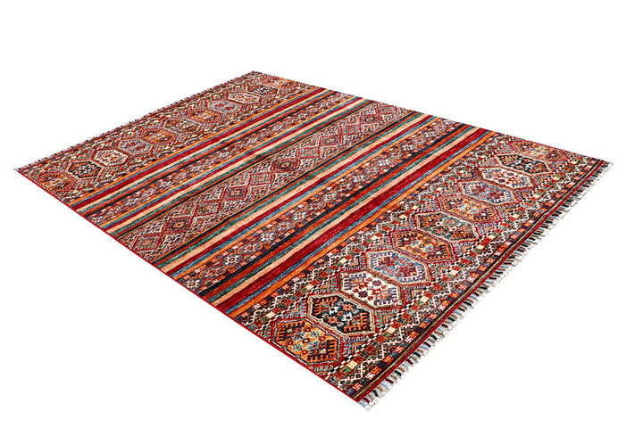 Multi Colored Kazak 5' 7 x 7' 9 - No. 61250 - ALRUG Rug Store
