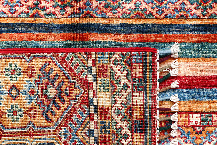 Multi Colored Kazak 5' 7 x 7' 9 - No. 61250 - ALRUG Rug Store