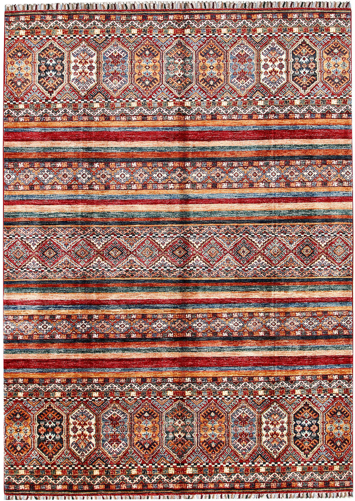 Multi Colored Kazak 5' 7 x 7' 9 - No. 61250 - ALRUG Rug Store