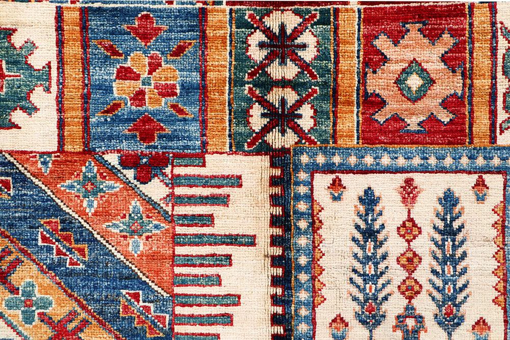 Multi Colored Kazak 5' 7 x 8' 5 - No. 61258 - ALRUG Rug Store