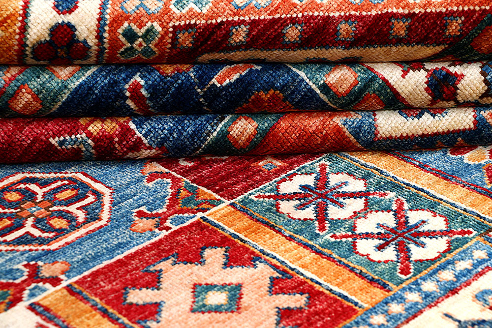 Multi Colored Kazak 5' 7 x 8' 5 - No. 61258 - ALRUG Rug Store