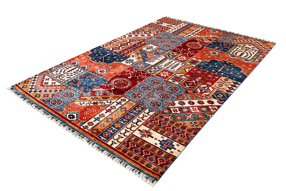 Multi Colored Kazak 5' 7 x 8' 5 - No. 61258 - ALRUG Rug Store
