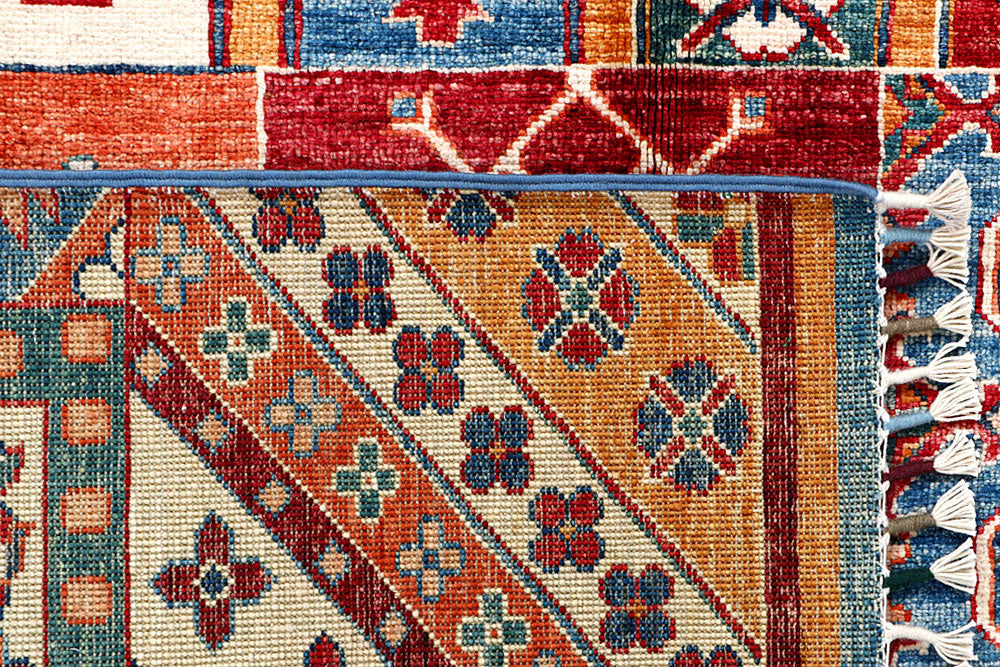 Multi Colored Kazak 5' 7 x 8' 5 - No. 61258 - ALRUG Rug Store