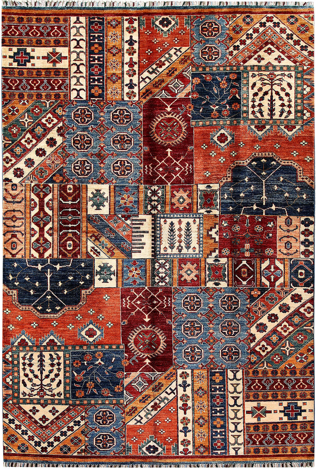 Multi Colored Kazak 5' 7 x 8' 5 - No. 61258 - ALRUG Rug Store
