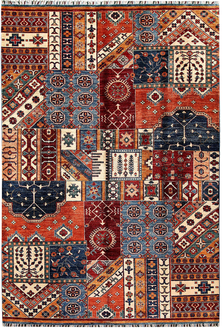 Multi Colored Kazak 5' 7 x 8' 5 - No. 61258 - ALRUG Rug Store