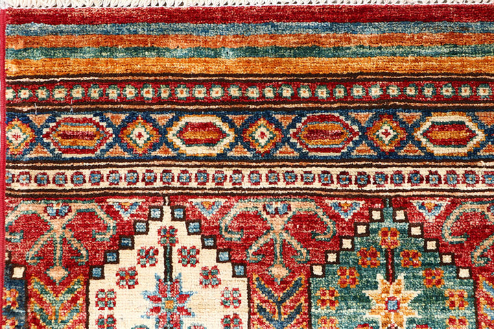 Multi Colored Kazak 2' 6 x 10' 3 - No. 61270 - ALRUG Rug Store