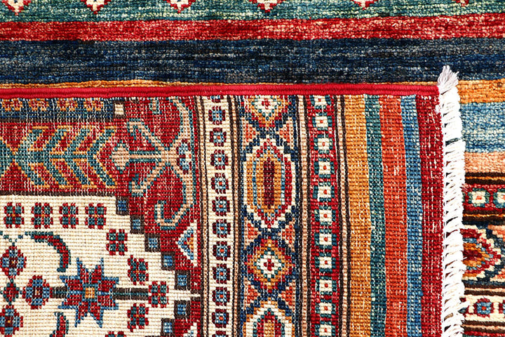 Multi Colored Kazak 2' 6 x 10' 3 - No. 61270 - ALRUG Rug Store
