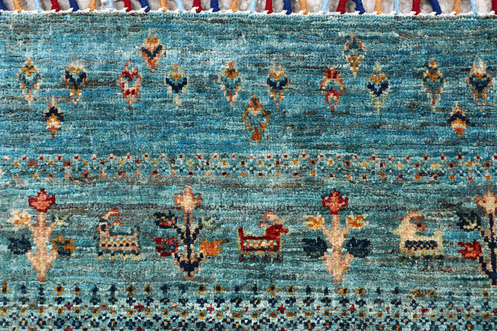 Multi Colored Kazak 2' 8 x 9' 5 - No. 61274 - ALRUG Rug Store