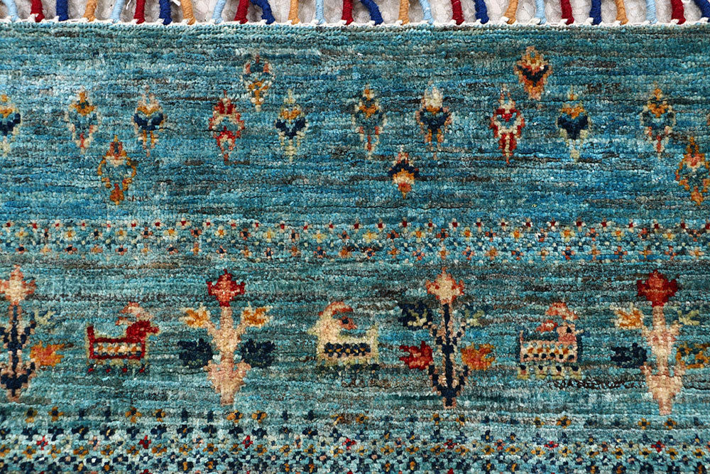 Multi Colored Kazak 2' 8 x 9' 5 - No. 61274 - ALRUG Rug Store