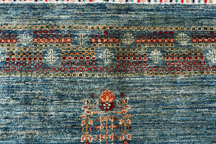 Cadet Blue Kazak 4' 11 x 6' 5 - No. 61427 - ALRUG Rug Store