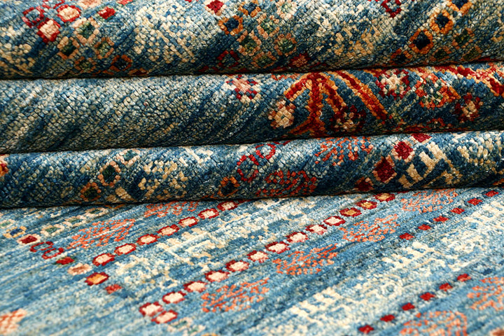 Cadet Blue Kazak 4' 11 x 6' 5 - No. 61427 - ALRUG Rug Store