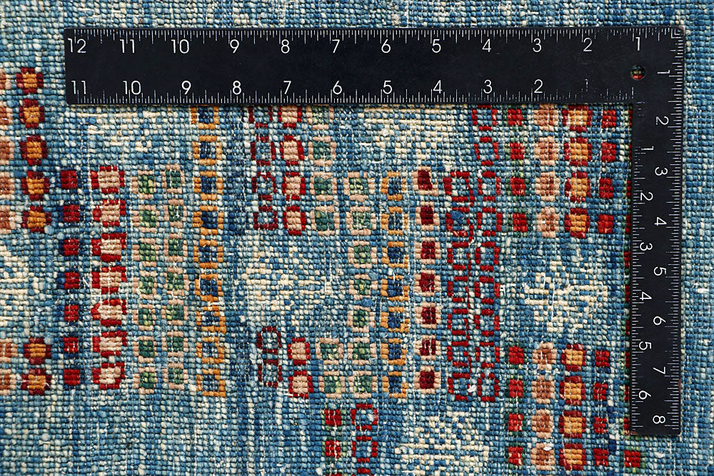 Cadet Blue Kazak 4' 11 x 6' 5 - No. 61427 - ALRUG Rug Store