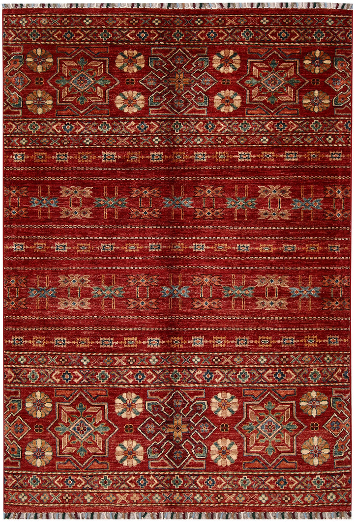 Firebrick Kazak 4' 1 x 6' - No. 61432 - ALRUG Rug Store