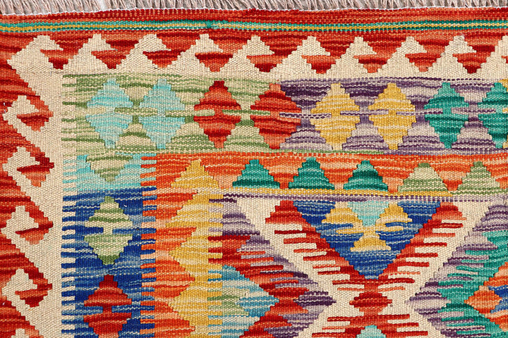 Multi Colored Kilim 4' 1 x 6' 2 - No. 61480 - ALRUG Rug Store