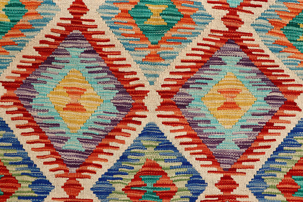 Multi Colored Kilim 4' 1 x 6' 2 - No. 61480 - ALRUG Rug Store