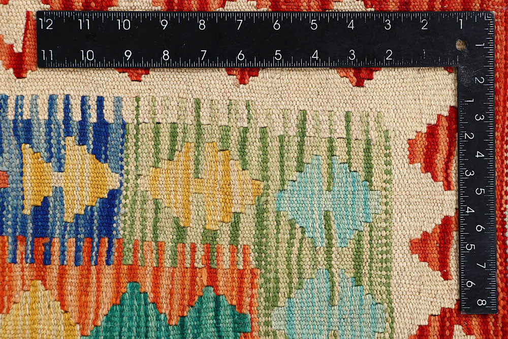 Multi Colored Kilim 4' 1 x 6' 2 - No. 61480 - ALRUG Rug Store