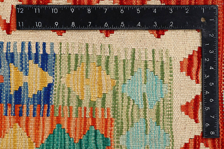 Multi Colored Kilim 4' 1 x 6' 2 - No. 61480 - ALRUG Rug Store