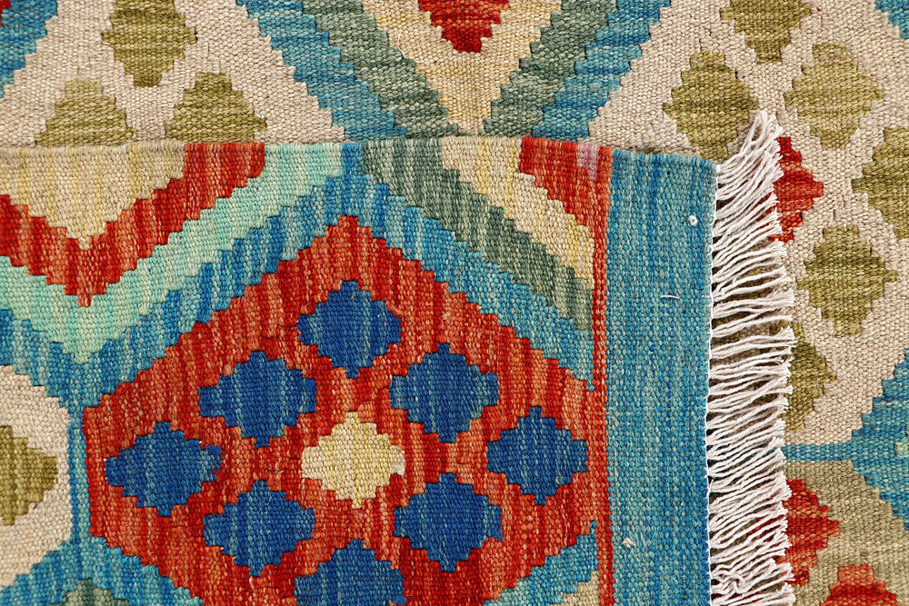 Multi Colored Kilim 4' 2 x 5' 6 - No. 61494 - ALRUG Rug Store