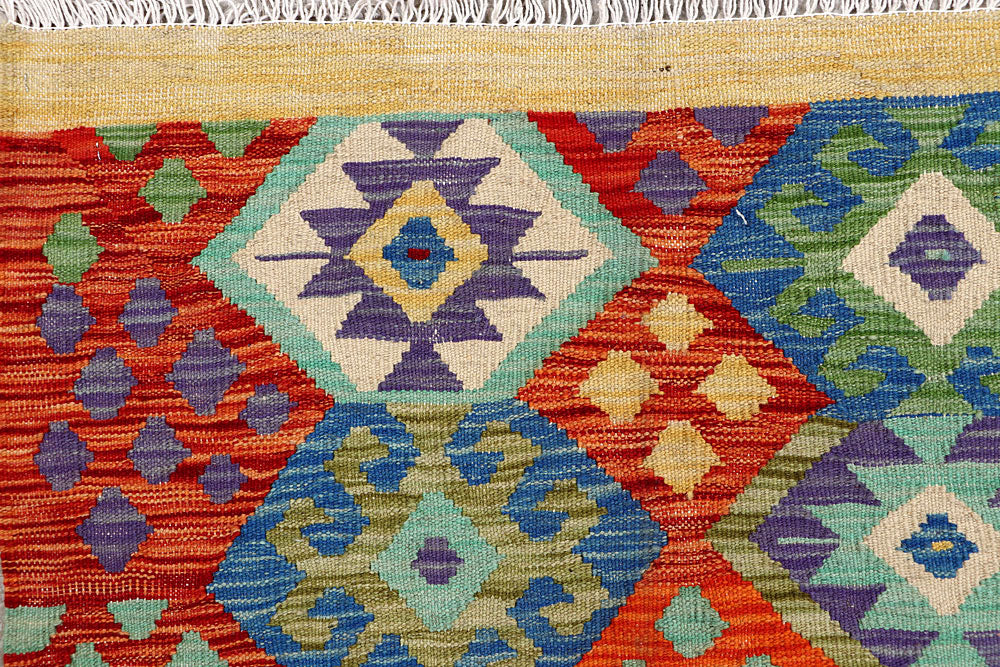 Multi Colored Kilim 5' 1 x 6' 5 - No. 61514 - ALRUG Rug Store