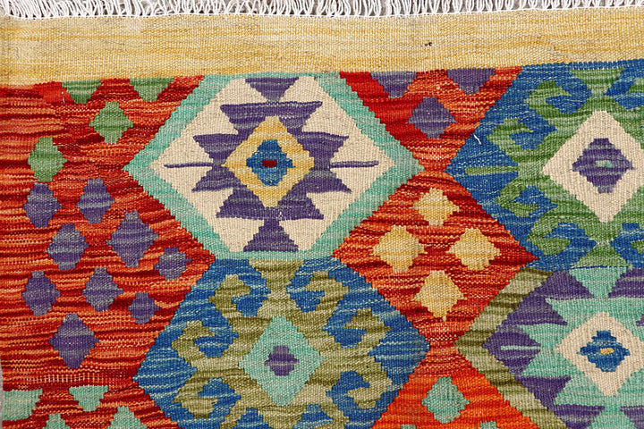 Multi Colored Kilim 5' 1 x 6' 5 - No. 61514 - ALRUG Rug Store