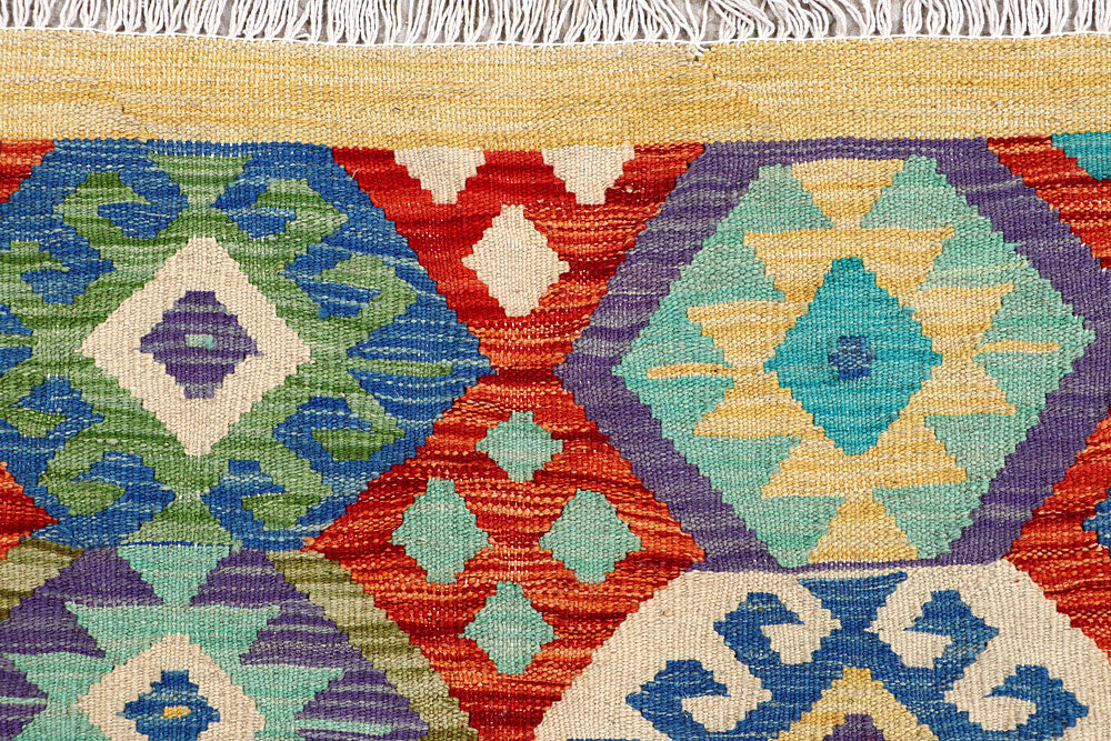 Multi Colored Kilim 5' 1 x 6' 5 - No. 61514 - ALRUG Rug Store