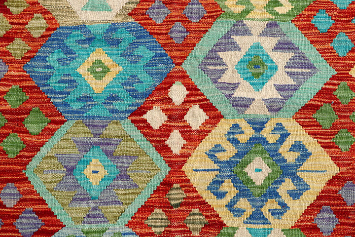 Multi Colored Kilim 5' 1 x 6' 5 - No. 61514 - ALRUG Rug Store