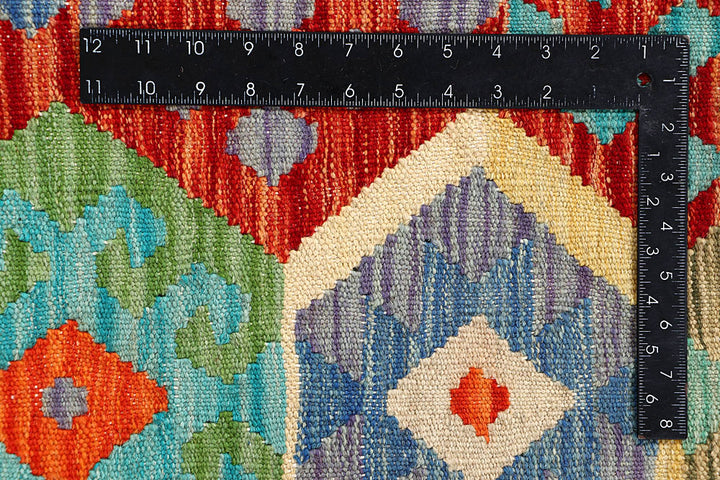 Multi Colored Kilim 5' 1 x 6' 5 - No. 61514 - ALRUG Rug Store