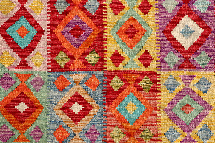 Multi Colored Kilim 5' 3 x 6' 6 - No. 61517 - ALRUG Rug Store