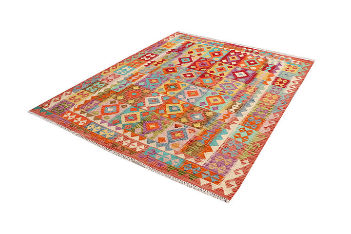Multi Colored Kilim 5' 3 x 6' 6 - No. 61517 - ALRUG Rug Store