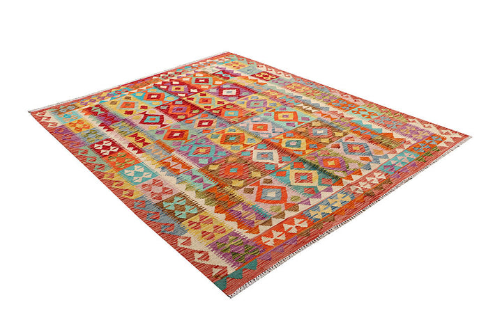 Multi Colored Kilim 5' 3 x 6' 6 - No. 61517 - ALRUG Rug Store