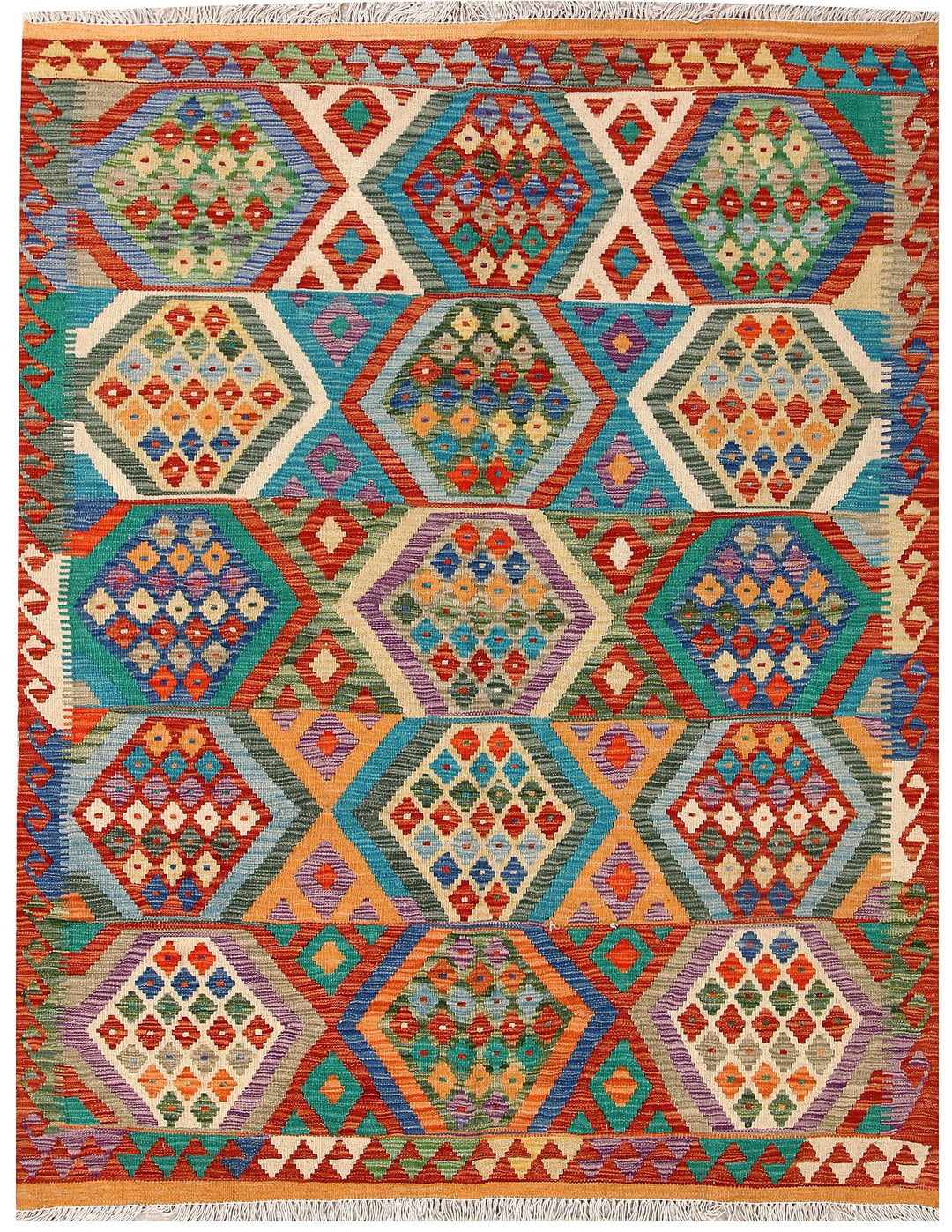 Kilim 5' 1 x 6' 4 - No. 61521 - ALRUG Rug Store