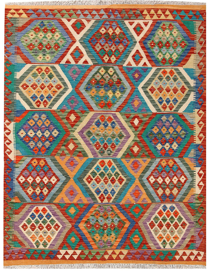 Kilim 5' 1 x 6' 4 - No. 61521 - ALRUG Rug Store
