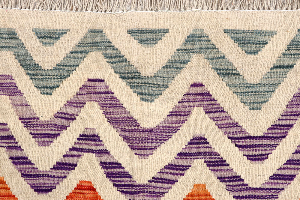 Multi Colored Kilim 4' 11 x 6' 5 - No. 61523 - ALRUG Rug Store