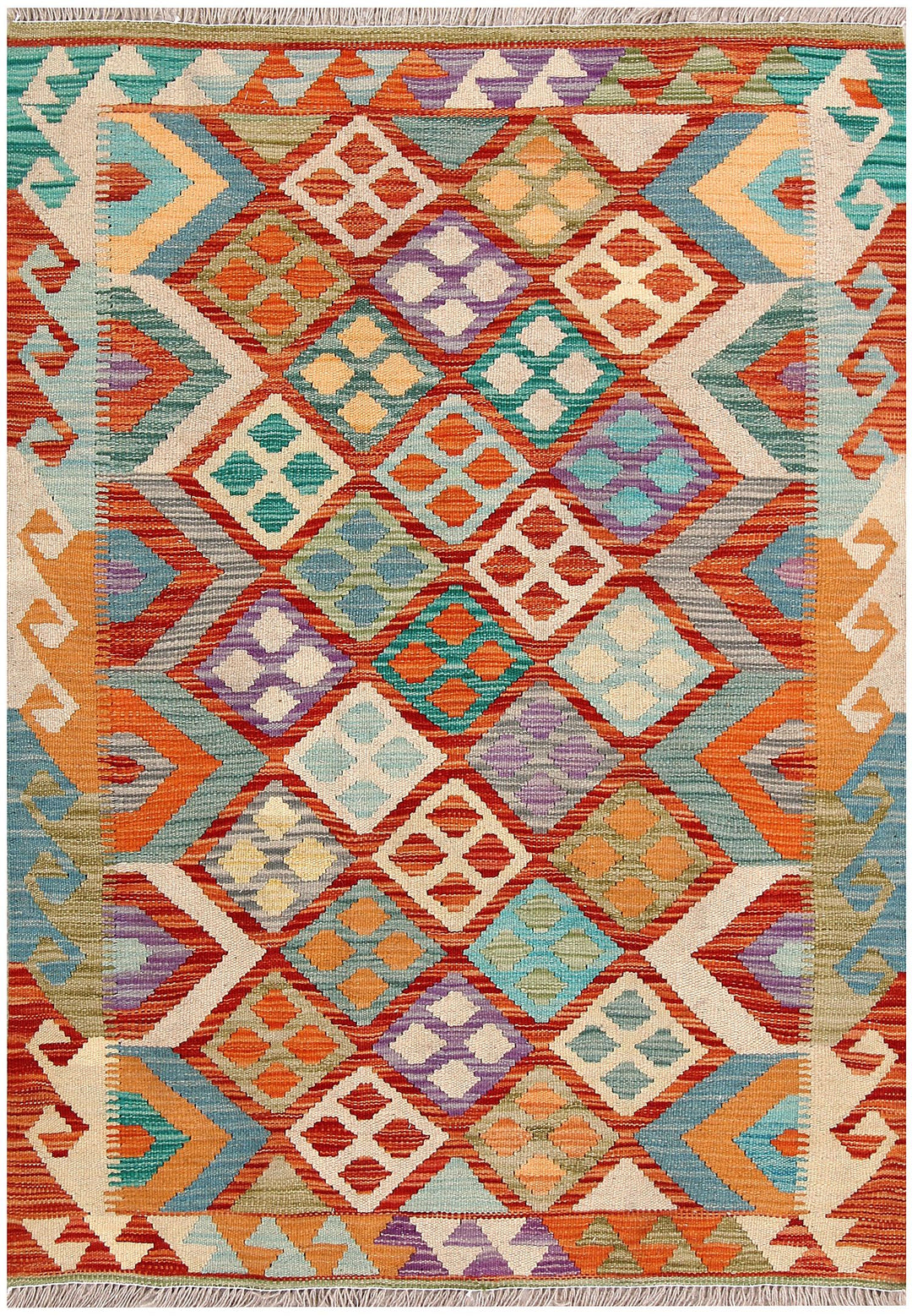 Kilim 3' 5 x 4' 9 - No. 61538 - ALRUG Rug Store