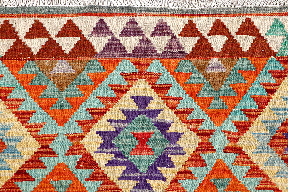 Multi Colored Kilim 3' 3 x 5' 2 - No. 61547 - ALRUG Rug Store