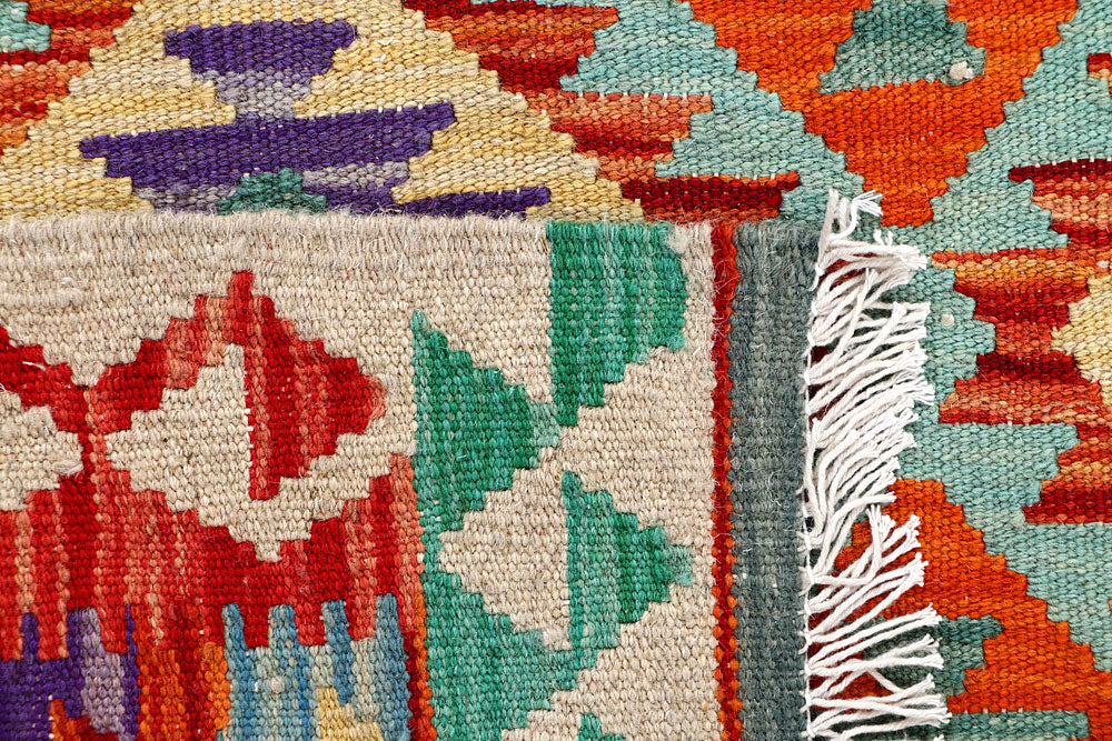 Multi Colored Kilim 3' 3 x 5' 2 - No. 61547 - ALRUG Rug Store