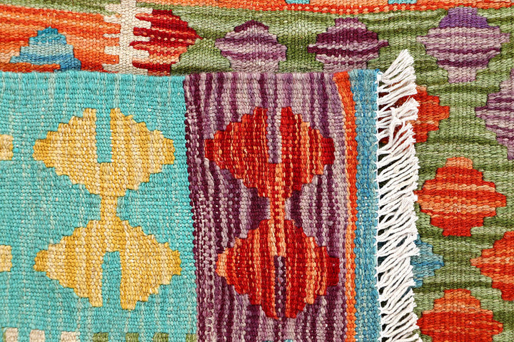 Multi Colored Kilim 3' 3 x 4' 9 - No. 61550 - ALRUG Rug Store