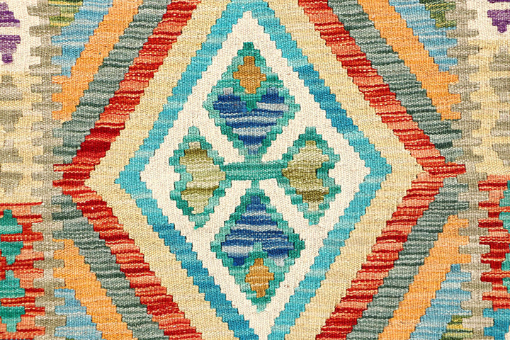 Multi Colored Kilim 3' 3 x 6' 2 - No. 61554 - ALRUG Rug Store