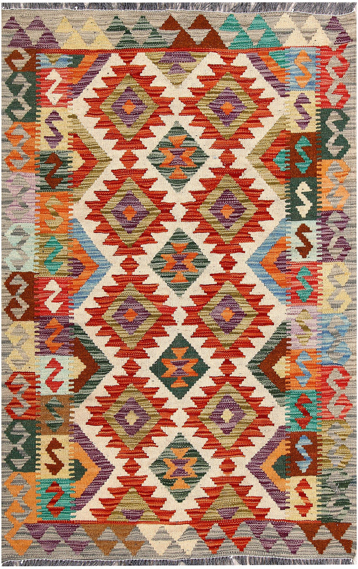 Kilim 3' 1 x 4' 9 - No. 61556 - ALRUG Rug Store