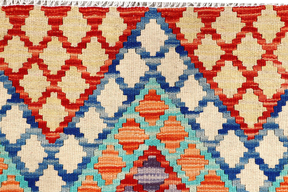 Multi Colored Kilim 3' 6 x 4' 8 - No. 61563 - ALRUG Rug Store