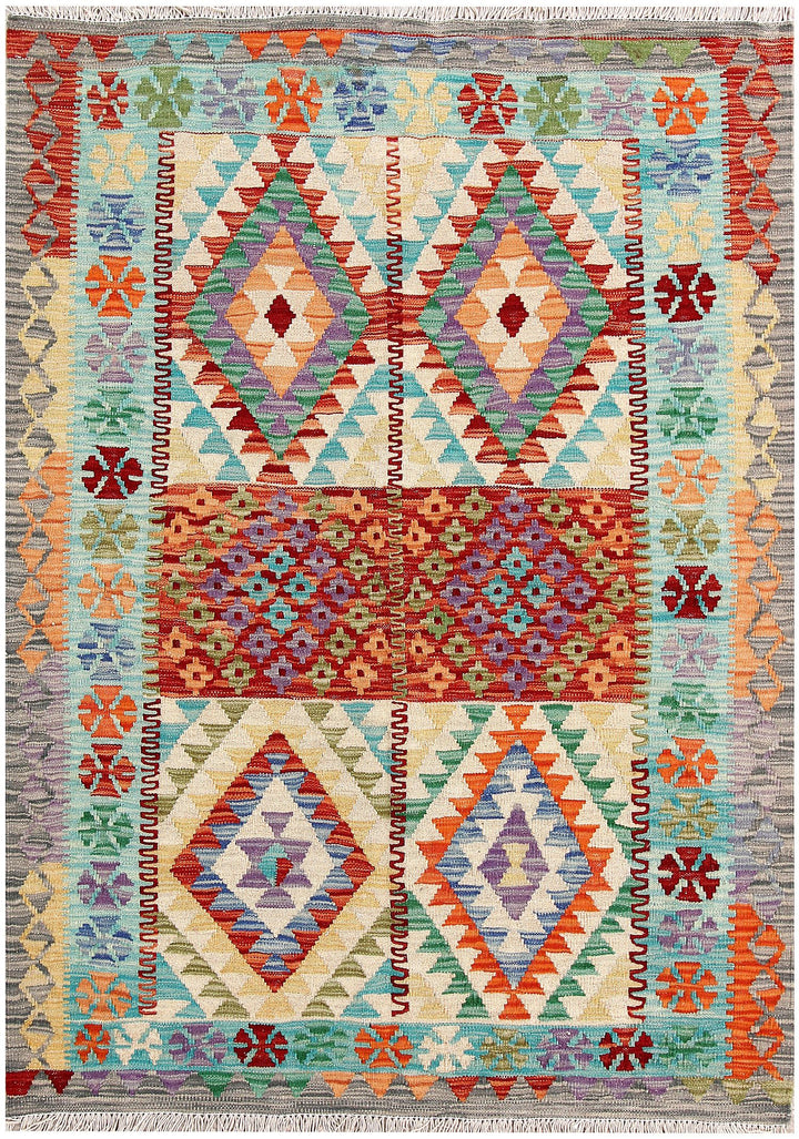 Kilim 3' 7 x 5' - No. 61567 - ALRUG Rug Store