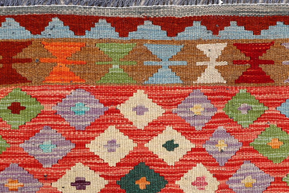 Multi Colored Kilim 3' 3 x 5' 3 - No. 61575 - ALRUG Rug Store