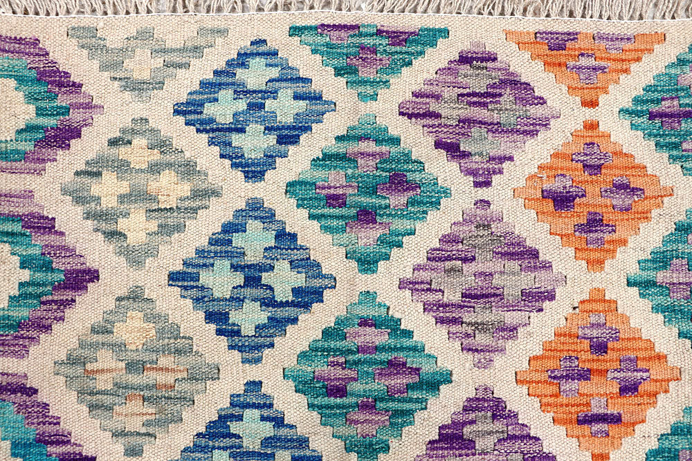 Multi Colored Kilim 5' x 6' 4 - No. 61581 - ALRUG Rug Store