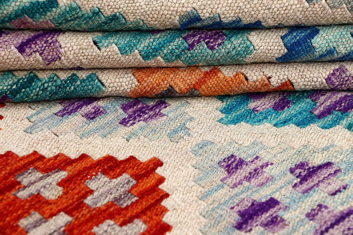 Multi Colored Kilim 5' x 6' 4 - No. 61581 - ALRUG Rug Store